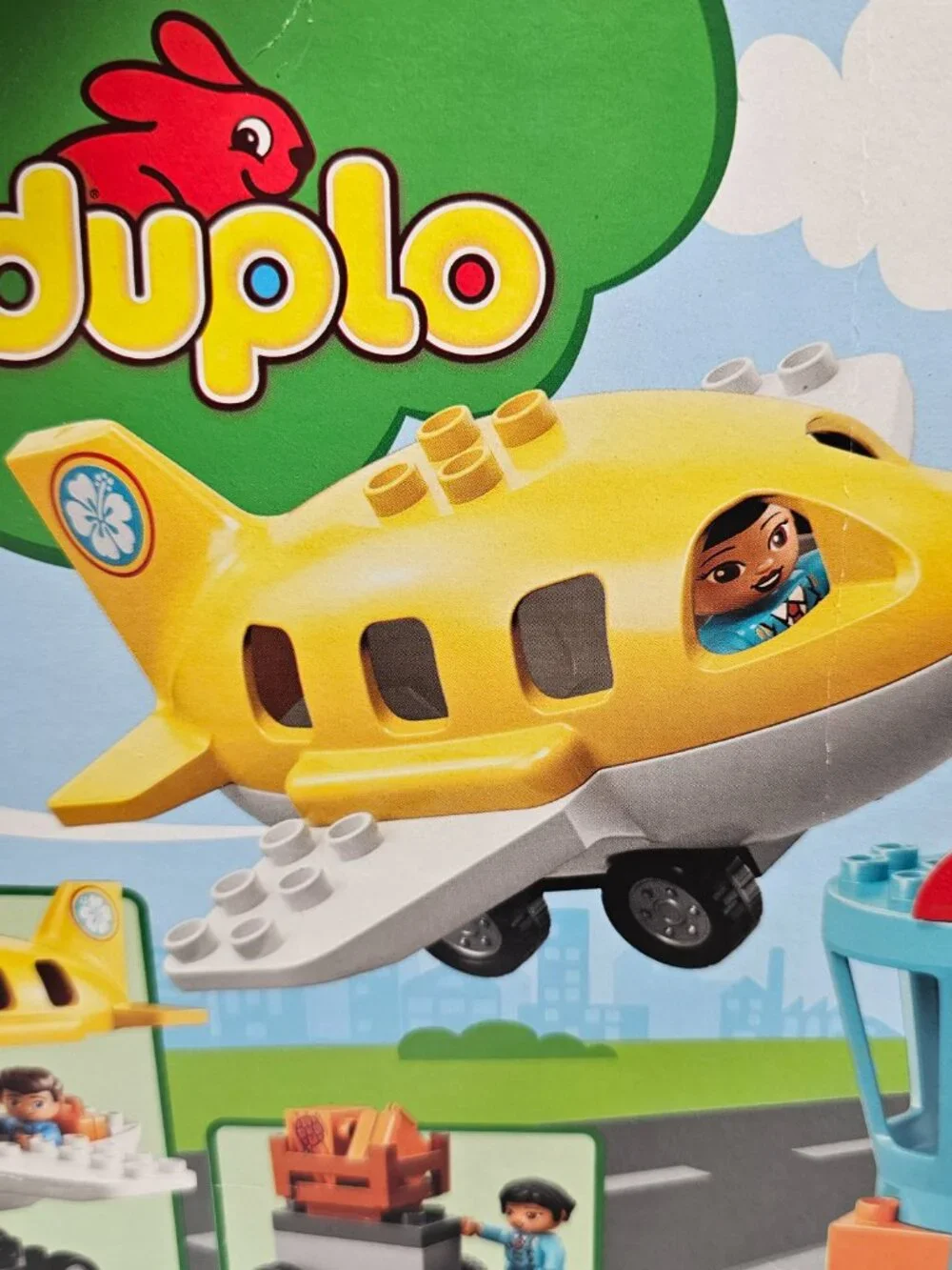 Lego Duplo Town Airport Tower Plane Pilot Luggage Boy Girl Toddler 10871 Set +